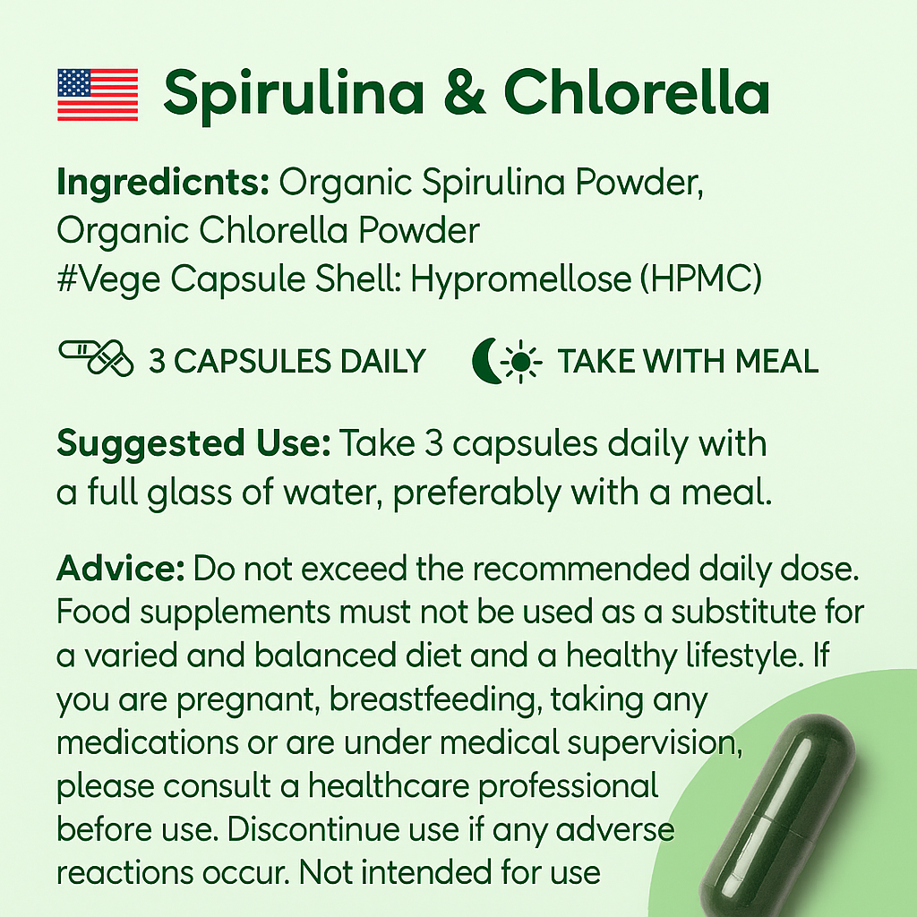 NervanaPatch™ Spirulina & Chlorella